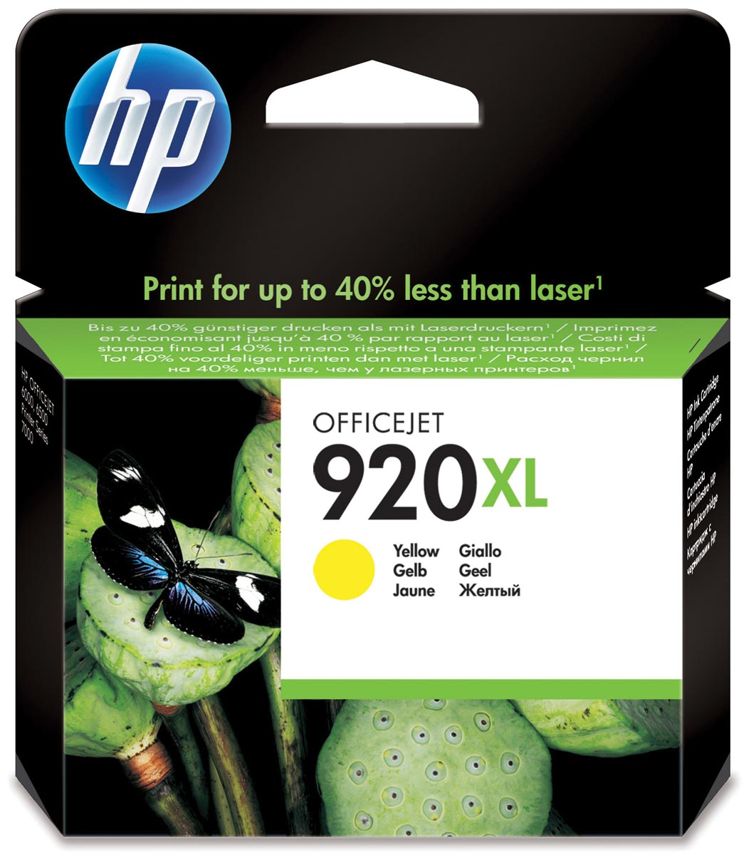 HP inktcartridge 920XL, 700 pagina's, OEM CD974AE, geel