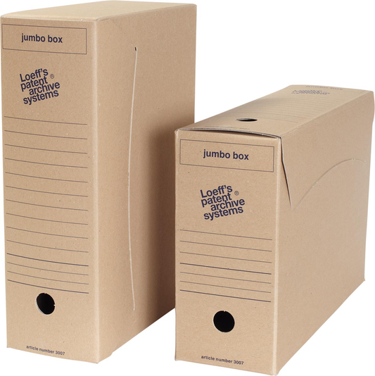 Loeff's archiefdoos Jumbo box, massief karton, bruin, pak van 8 stuks