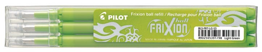 Pilot vullingen voor Frixion Ball en Frixion Ball Clicker, licht groen , etui met 3 stuks