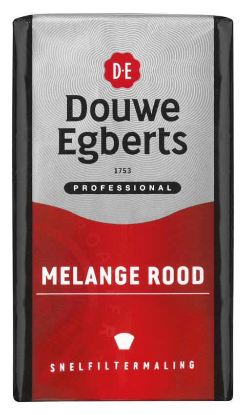 Douwe Egberts koffie, Melange rood, pak van 250 g