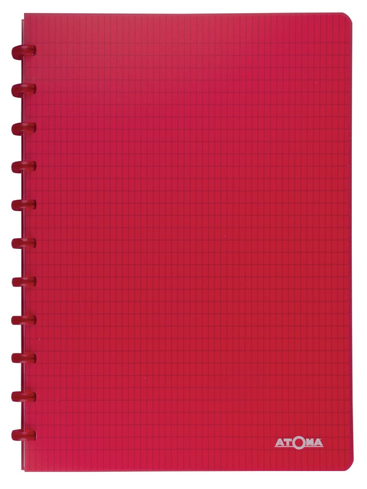 Atoma schrift Trendy ft A4, commercieel geruit, transparant rood