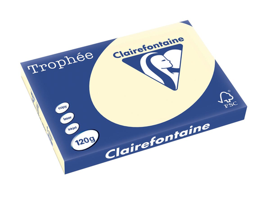 Clairefontaine Trophée Pastel A3, 120 g, 250 vel, crème