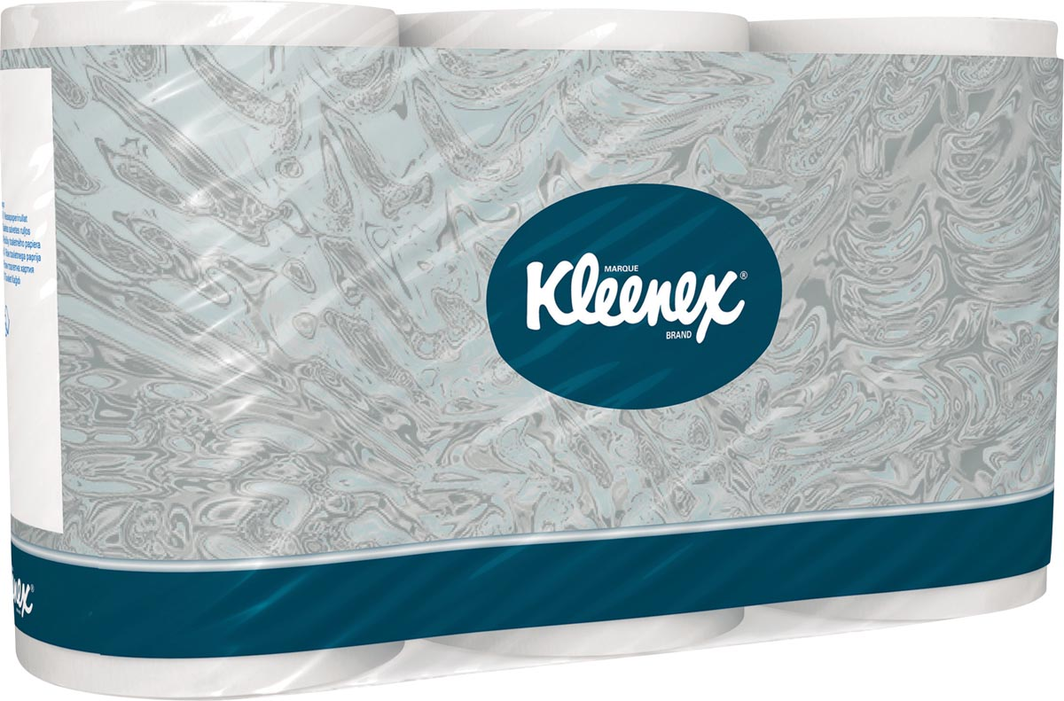 Kleenex toiletpapier, 3-laags, 350 vellen, pak van 6 rollen