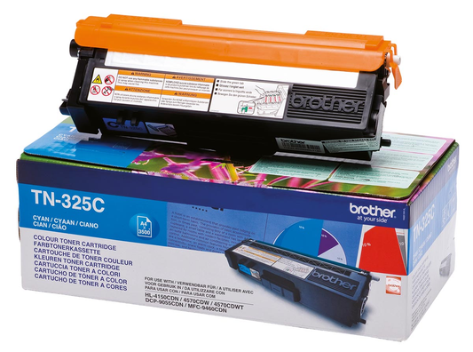 Brother toner, 3.500 pagina's, OEM TN-325C, cyaan