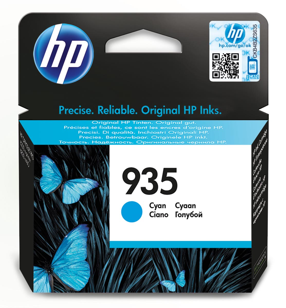 HP inktcartridge 935, 400 pagina's, OEM C2P20AE, cyaan