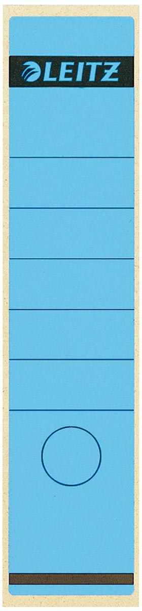 Leitz rugetiketten ft 6,1 x 28,5 cm, blauw