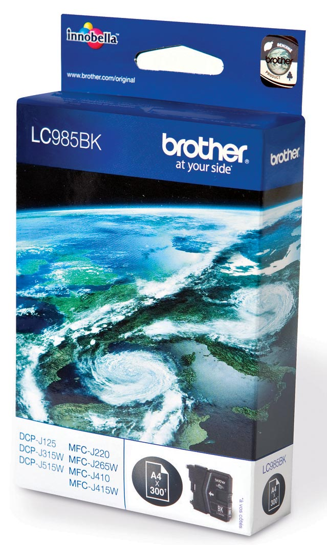 Brother inktcartridge, 300 pagina's, OEM LC-985BK, zwart