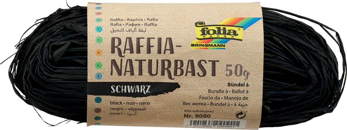 Folia raffia zwart