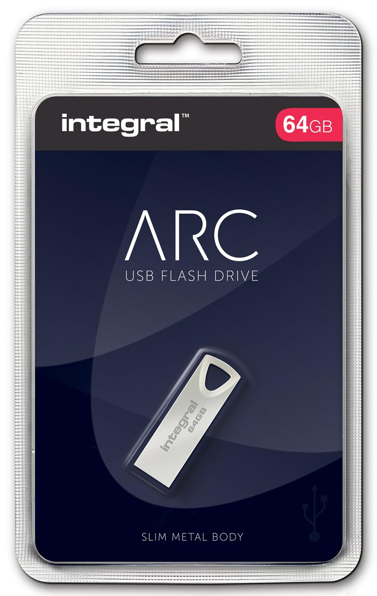 Integral ARC USB stick 2.0, 64 GB, zilver