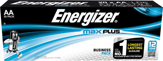 Energizer batterijen Max Plus AA, pak van 20 stuks