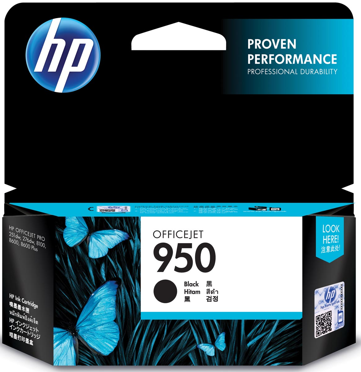 HP inktcartridge 950, 1.000 pagina's, OEM CN049AE, zwart