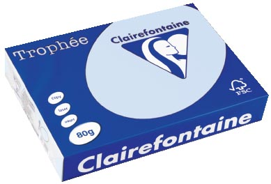 Clairefontaine Trophée Pastel A4, 80 g, 500 vel, blauw