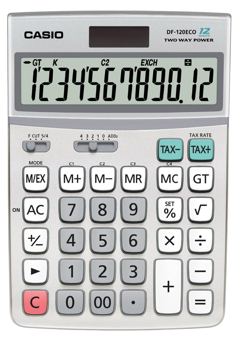 Casio bureaurekenmachine DF-120 ECO