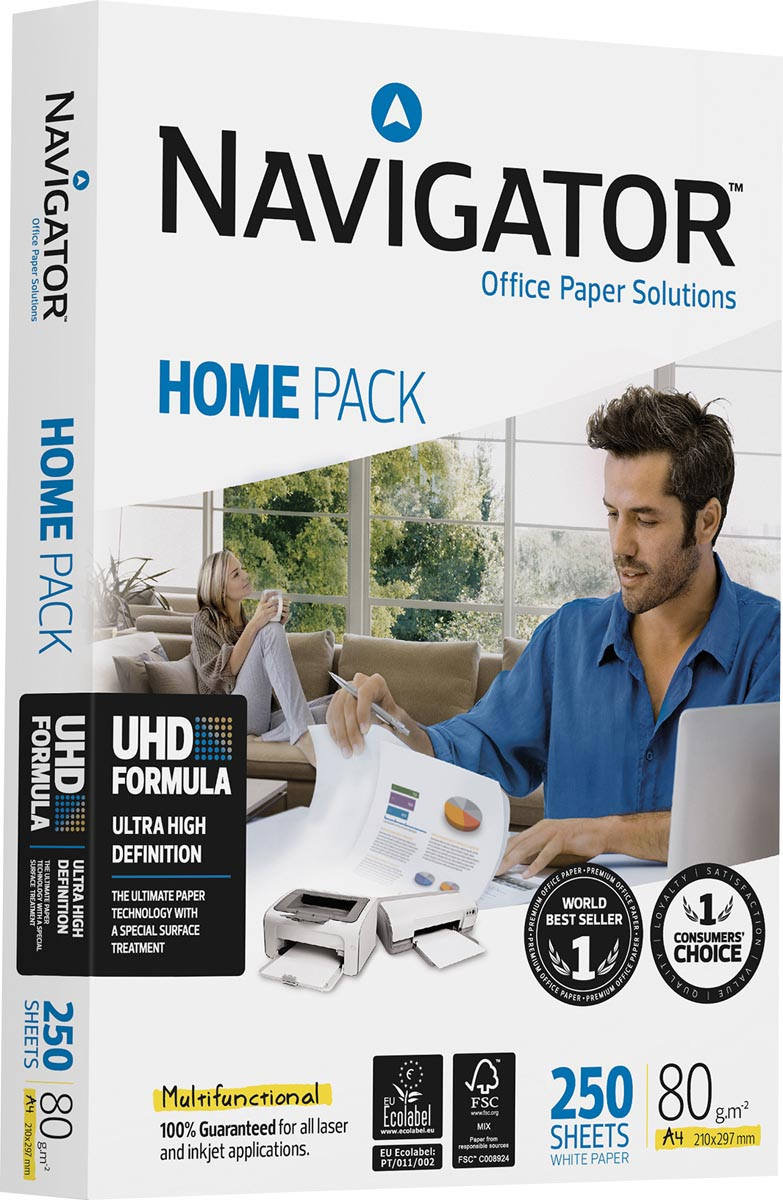 Navigator Home Pack printpapier ft A4,80 g, pak van 250 vel