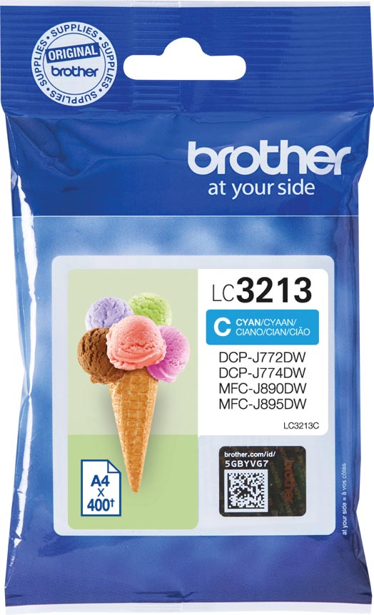 Brother inktcartridge, 400 pagina's, OEM LC-3213C, cyaan