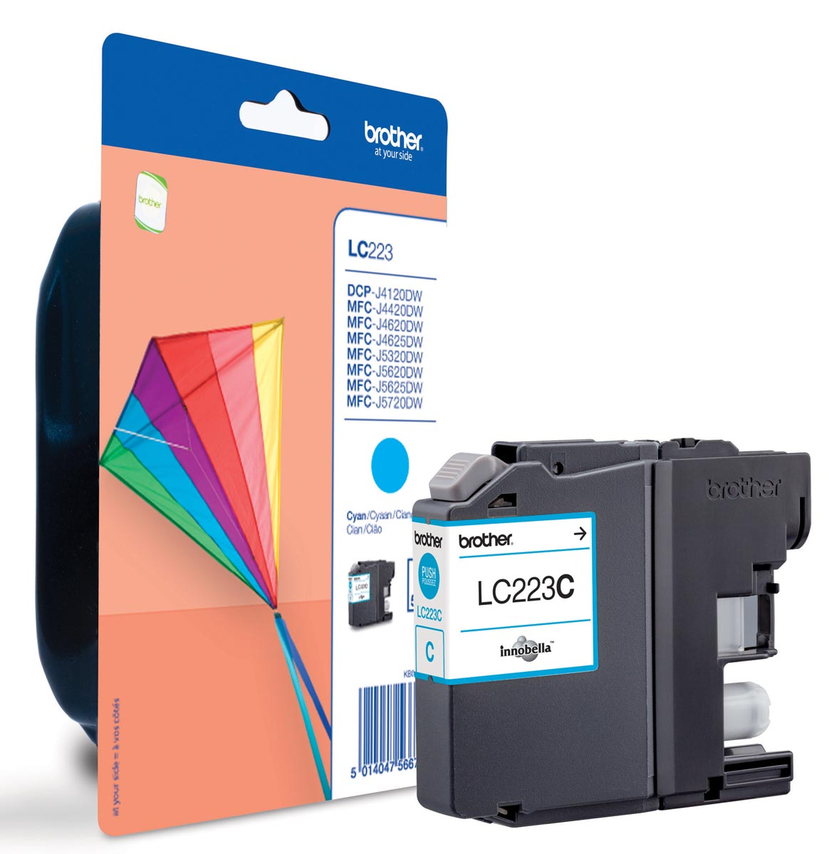 Brother inktcartridge, 600 pagina's, OEM LC-223C, cyaan