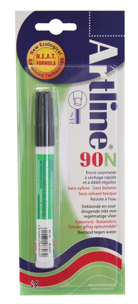 Permanent marker Artline 90 zwart (op blister)