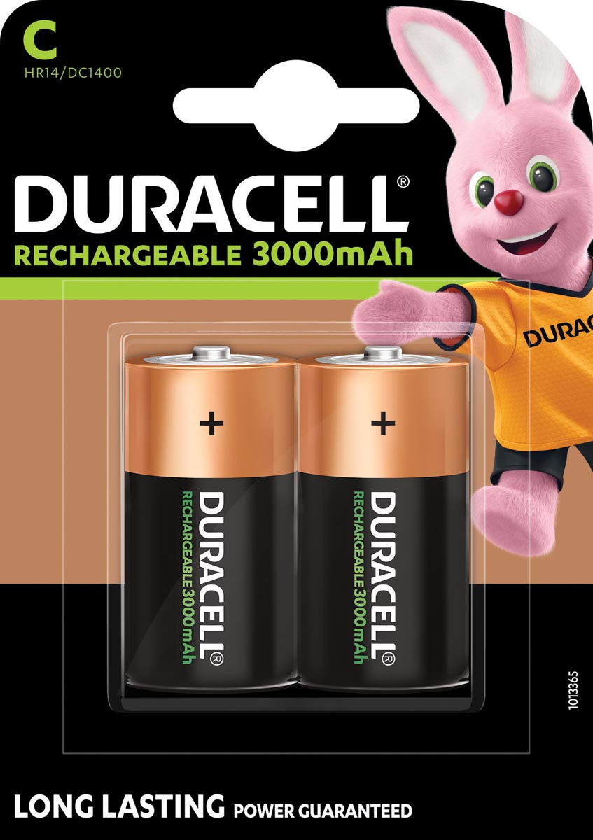 Duracell oplaadbare batterijen C, blister van 2 stuks