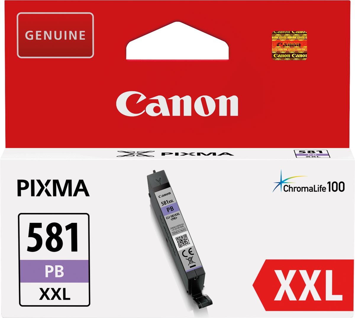 Canon inktcartridge CLI-581PB XXL, 795 foto's, OEM 1999C001, photo blue