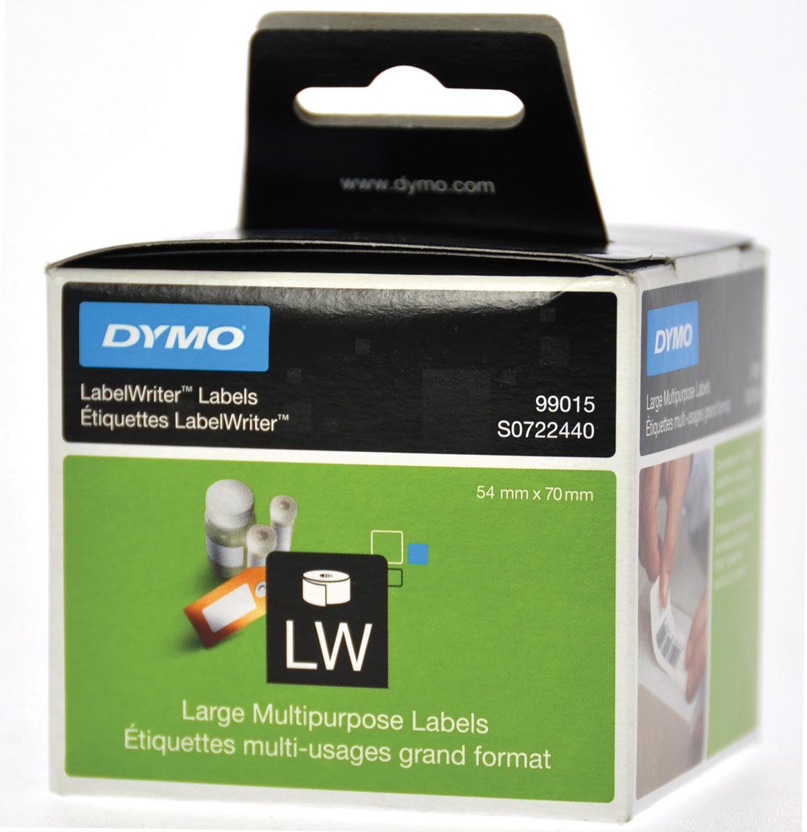 Dymo etiketten LabelWriter ft 70 x 54 mm, wit, 320 etiketten