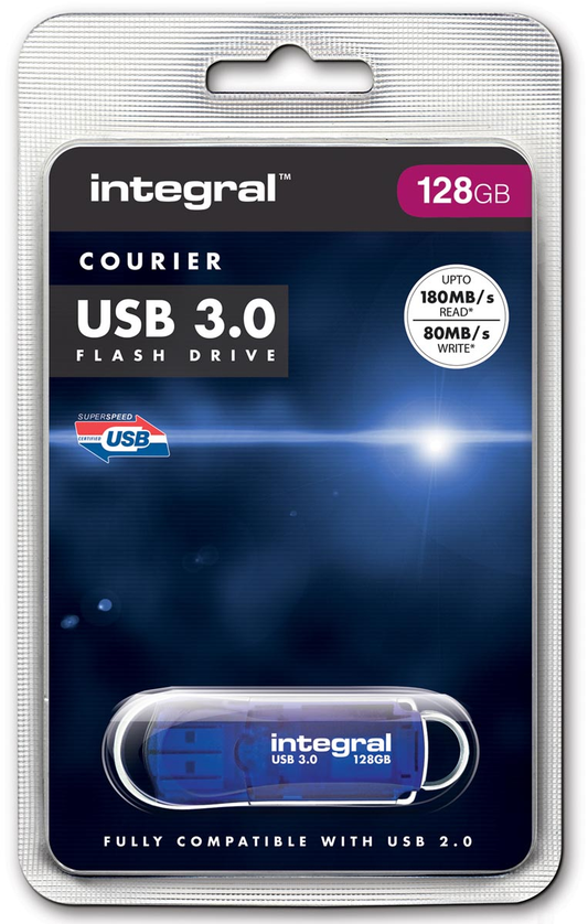 Integral Courier USB 3.0 stick, 128 GB