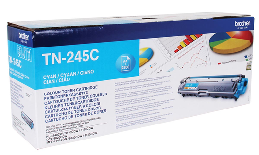 Brother toner, 2.200 pagina's, OEM TN-245C, cyaan