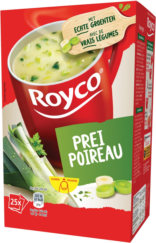 Royco Minute Soup classic prei, pak van 25 zakjes