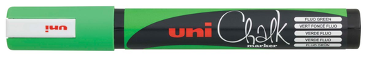 Uni-ball krijtmarker, ronde punt van 1,8  tot 2,5 mm, fluo groen