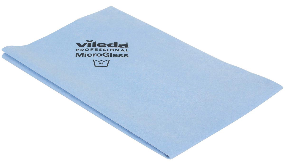 Vileda microvezeldoek MicroGlass, blauw, pak van 3 stuks