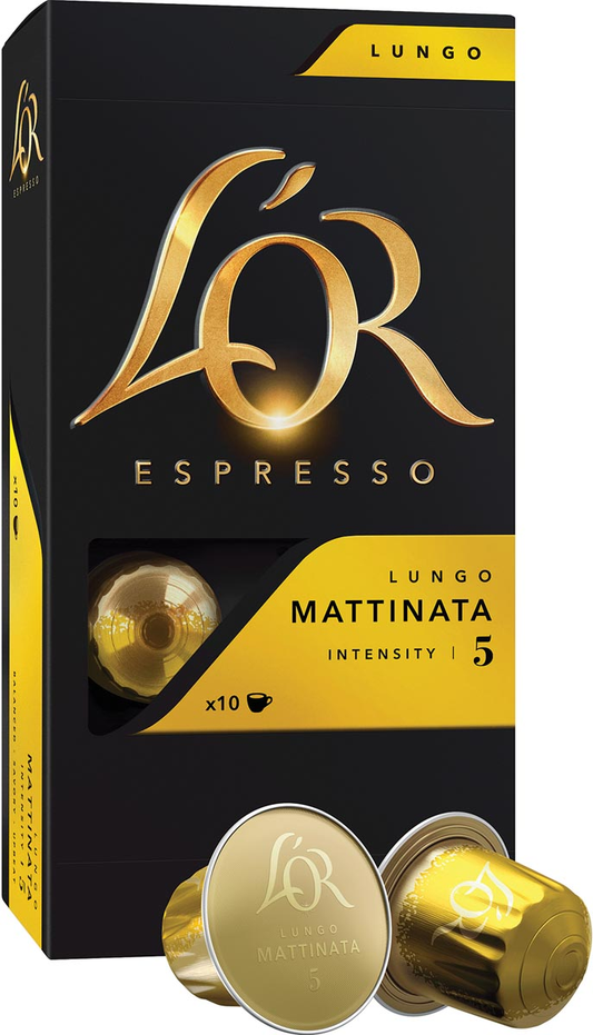 Douwe Egberts koffiecapsules L'or intensity 5, Mattinata, pak van 10 capsules