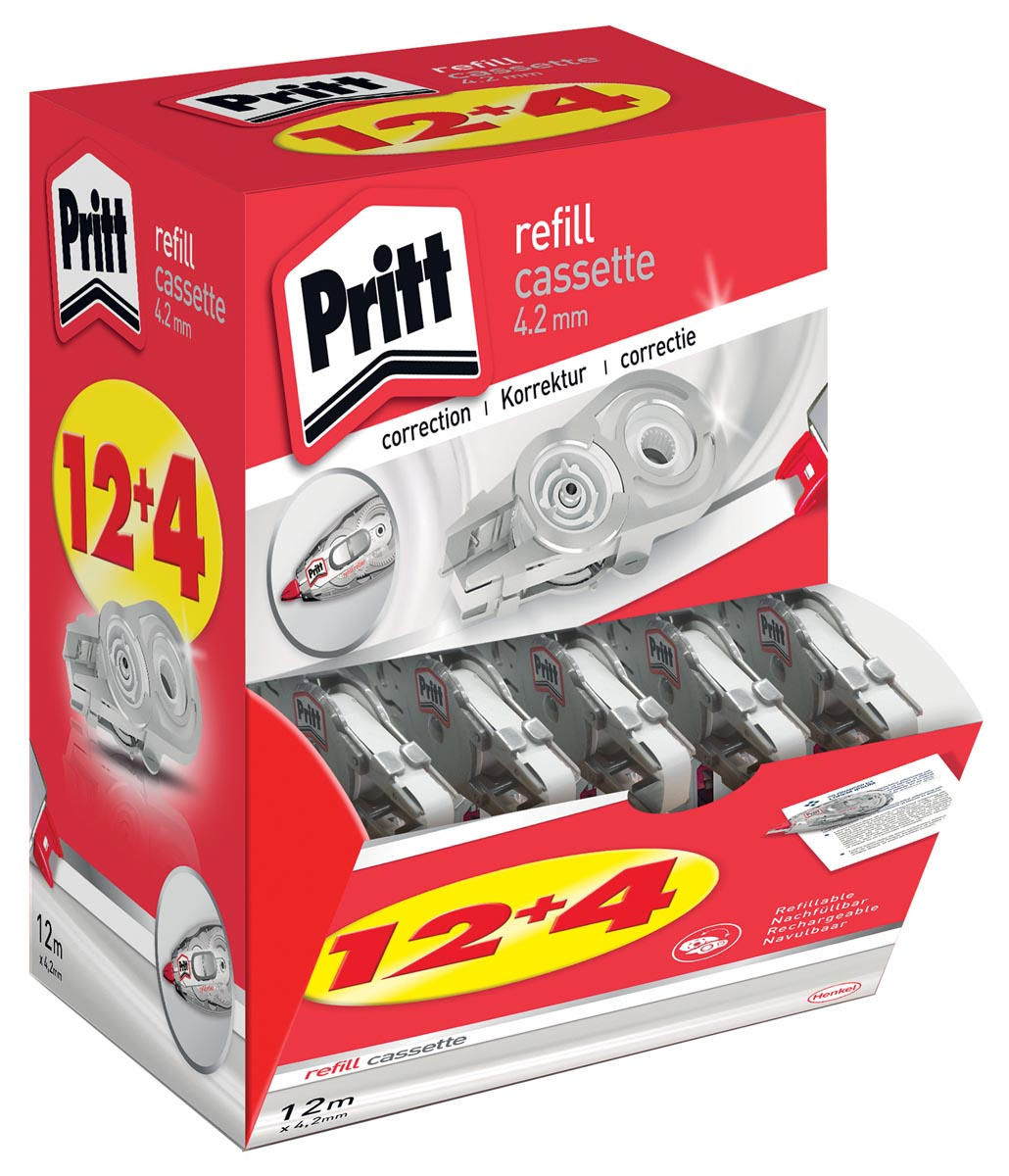 Pritt vulling voor correctieroller Refill Flex 4,2 mm x 12 m, doos 12 + 4 gratis