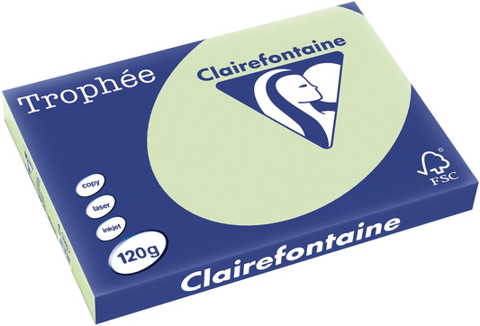 Clairefontaine Trophée Pastel A3, 120 g, 250 vel, golfgroen