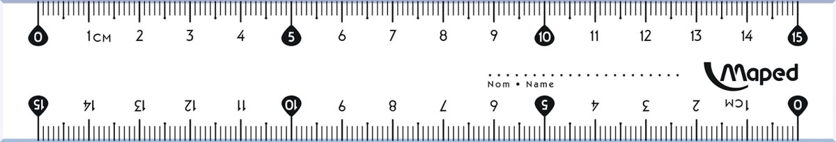 Maped lat Essentials 146 15 cm, dubbele graduatie