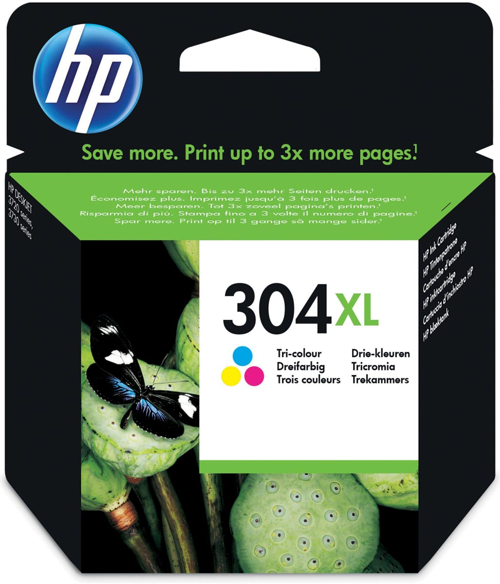 HP inktcartridge 304XL, 300 pagina's, OEM N9K07AE, 3 kleuren