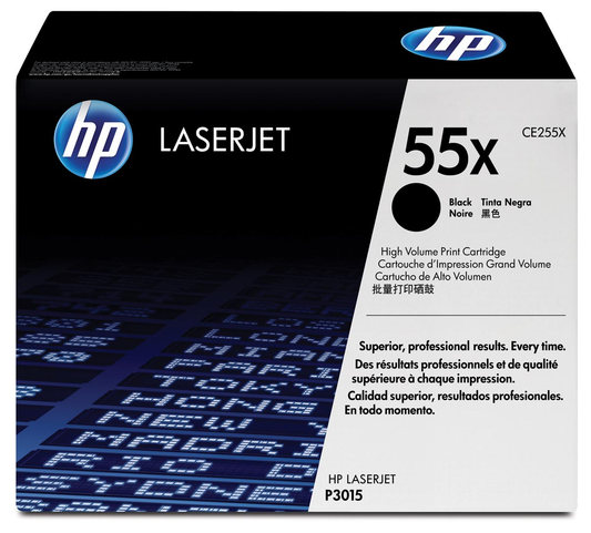 HP toner 55X, 12 500 pagina's, OEM CE255X, zwart