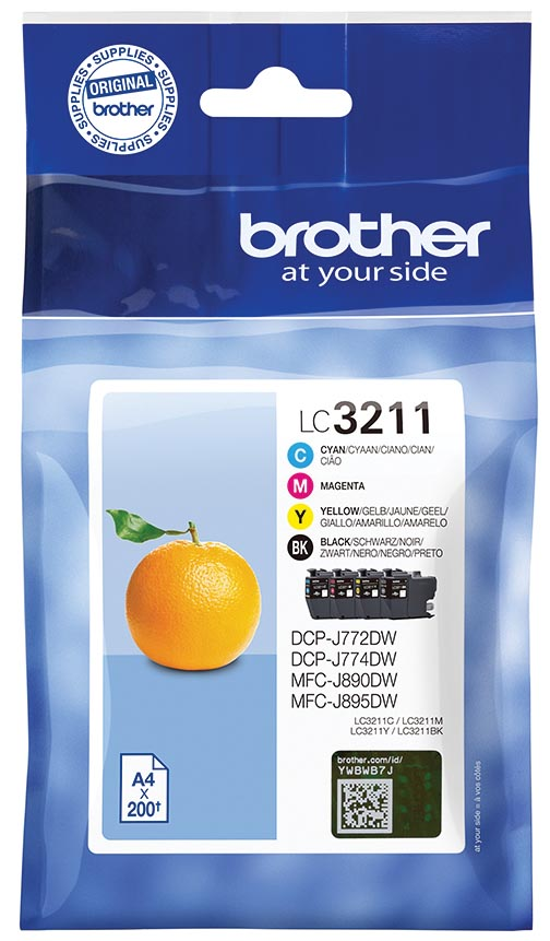 Brother inktcartridge, 200 pagina's, OEM LC-3211VAL, 4 kleuren