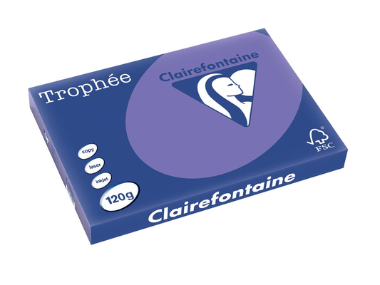 Clairefontaine Trophée Intens A3, 120 g, 250 vel, violet