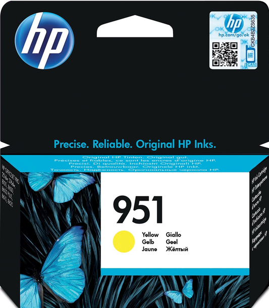 HP inktcartridge 951, 700 pagina's, OEM CN052AE, geel