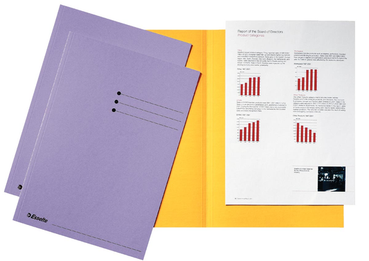 Esselte dossiermap lila, karton van 180 g/m², pak van 100 stuks