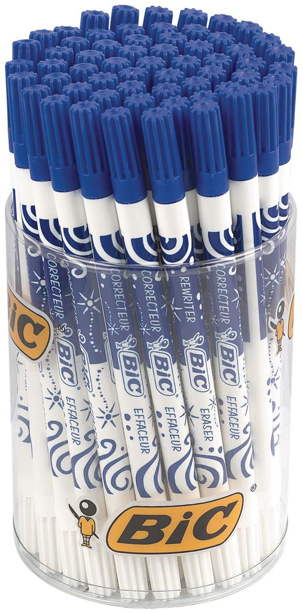 Bic inktuitwisser Ink Eater, plastic pot met 60 stuks