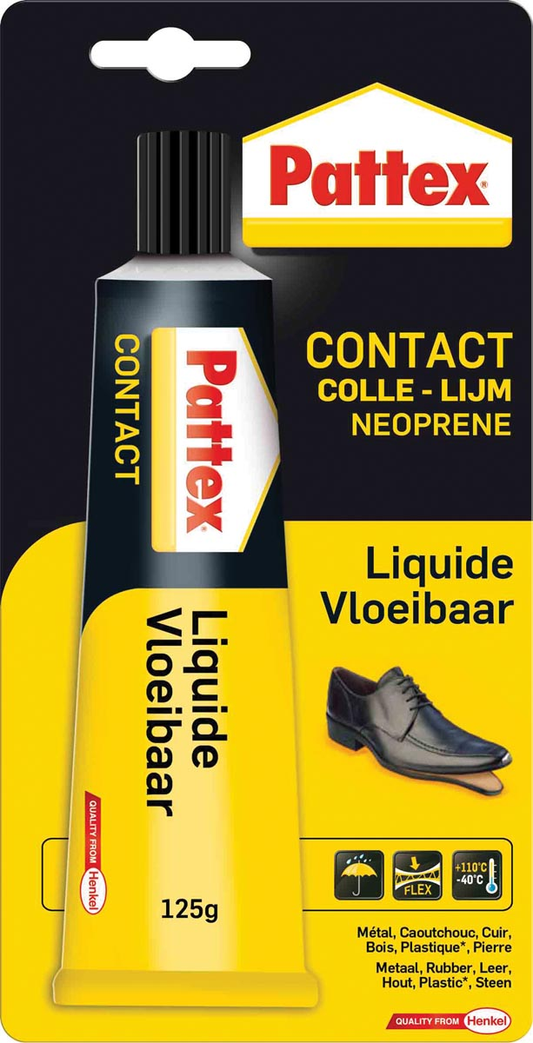 Pattex contactlijm Vloeibaar, tube van 125 g, op blister