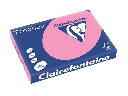 Clairefontaine Trophée Pastel A3, 80 g, 500 vel, felroze