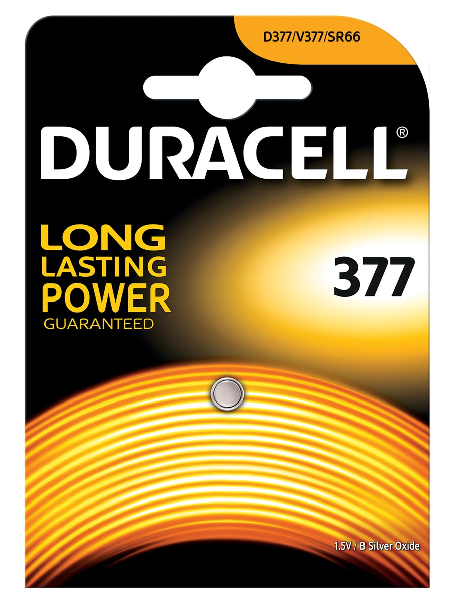 Duracell knoopcel Duralock 377, op blister