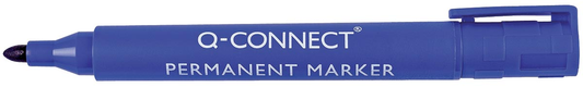 Q-Connect permanente marker, ronde punt, blauw