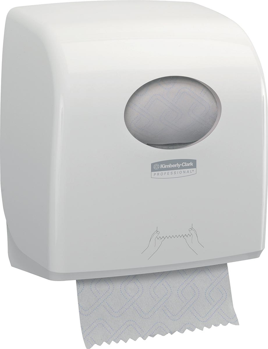 Kimberly Clark handdoekroldispenser Aquarius, voor navullingen Slimrol, kleur: wit