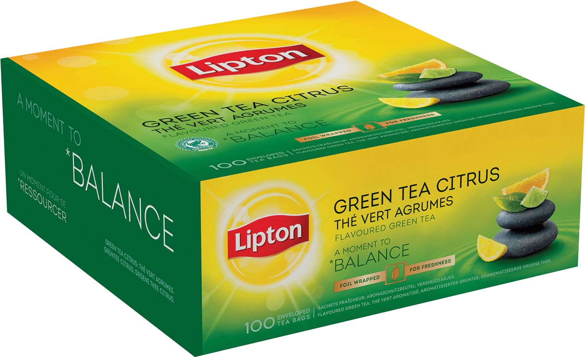 Lipton thee, Green Tea Citrus, pak van 100 zakjes