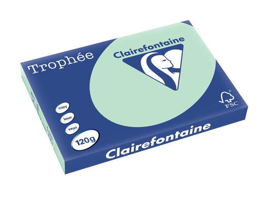 Clairefontaine Trophée Pastel A3, 120 g, 250 vel, groen