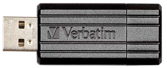 Verbatim PinStripe USB 2.0 stick, 16 GB, zwart