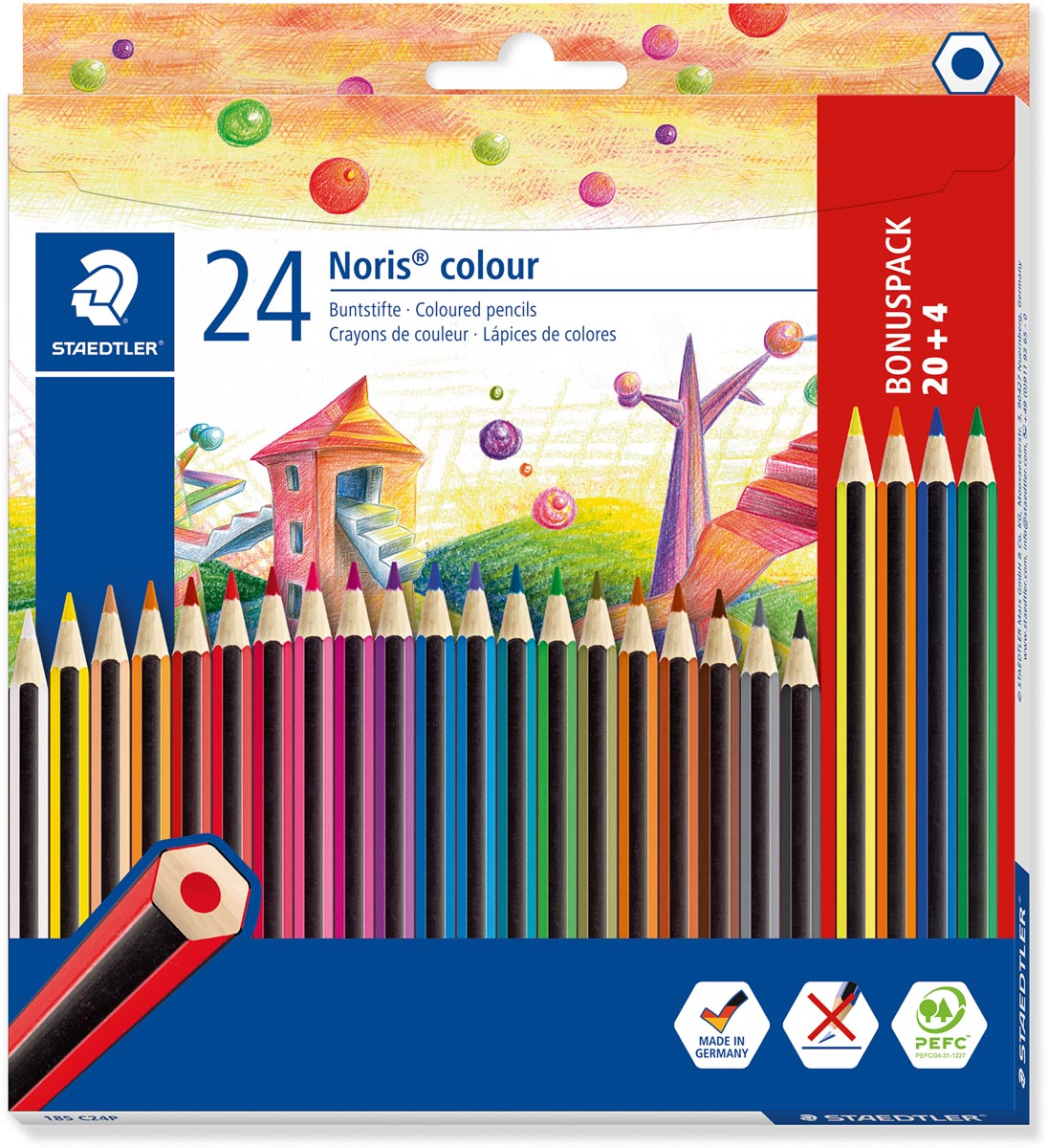 Staedtler Noris colour kleurpotloden, blister van 20 + 4 gratis