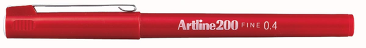 Artline 200 fineliner, rood